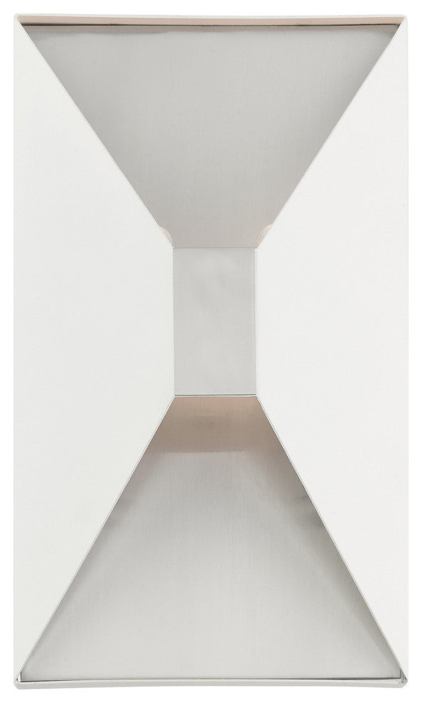 Textured White Contemporary, Geometric, Urban, Versatile, Sconce