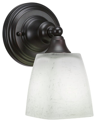 1-Light Wall Sconce, Espresso/White Muslin