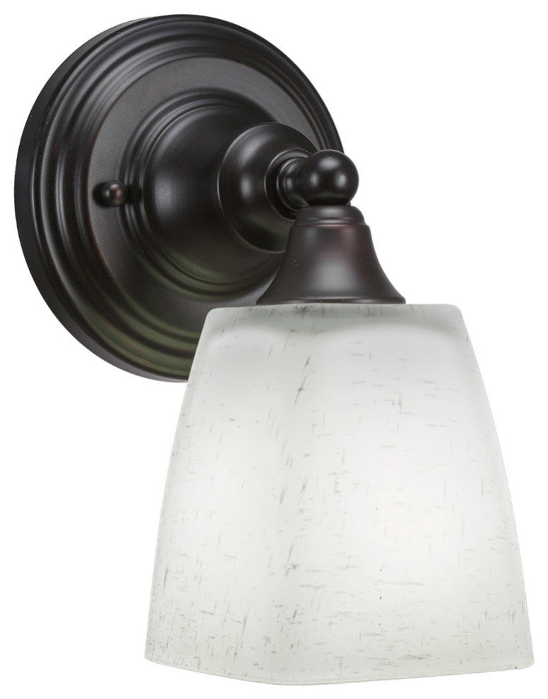 1-Light Wall Sconce, Espresso/White Muslin