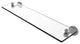 Sag Harbor 22" Glass Vanity Shelf with Beveled Edges, Matte Gray