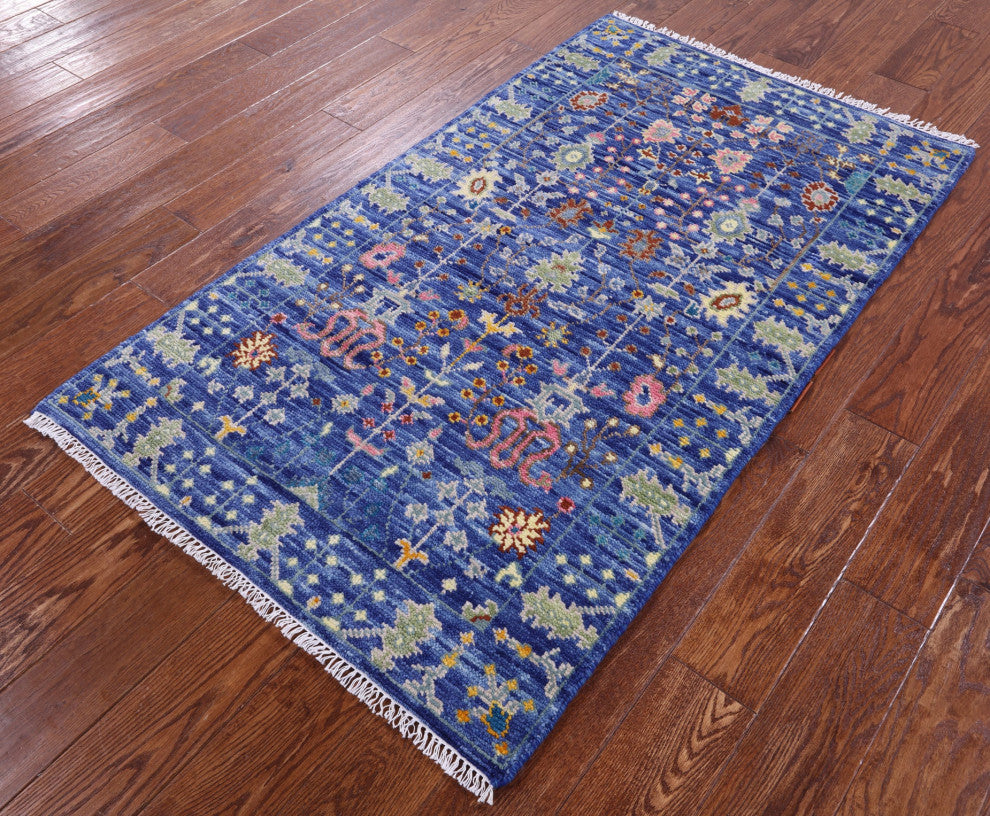 Turkish Oushak Handmade Wool Rug 3' 1" X 5' 4" - Q15379