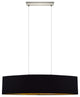 Maserlo - 2-Light Pendant - Satin Nickel, Black & Gold Shade