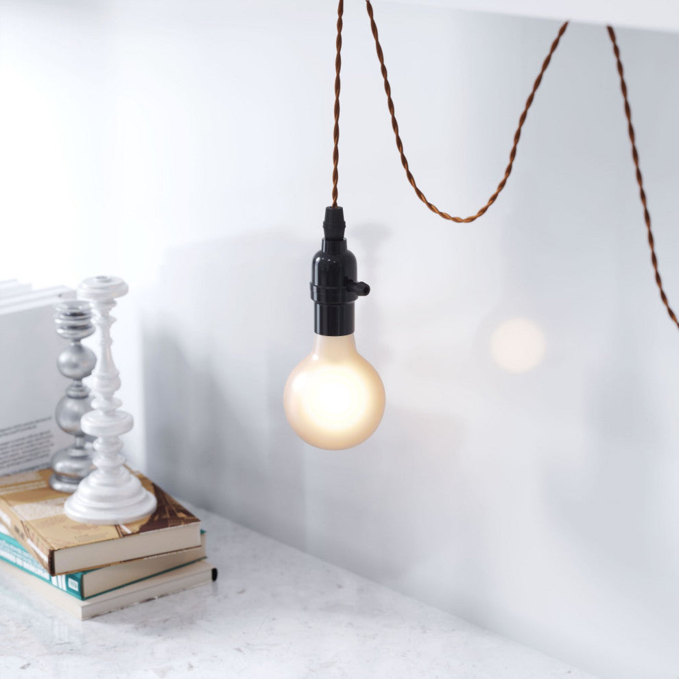 Pendant Ceiling Light Fixture, Steel Metal, Black, Brown, Kitchen LoungeLobby