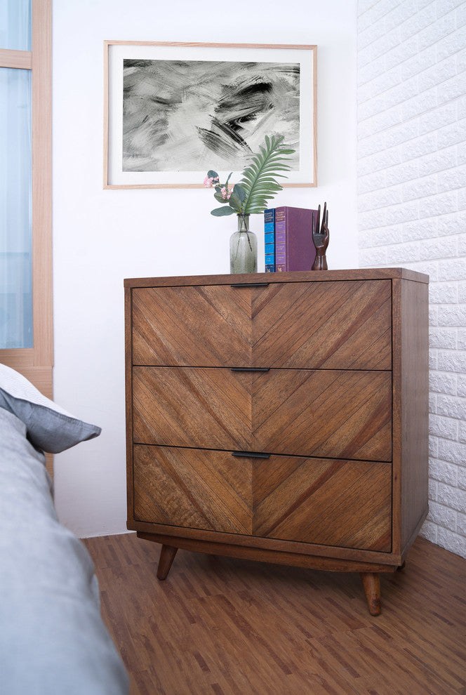 Piero Chevron Chest 3 Drawers