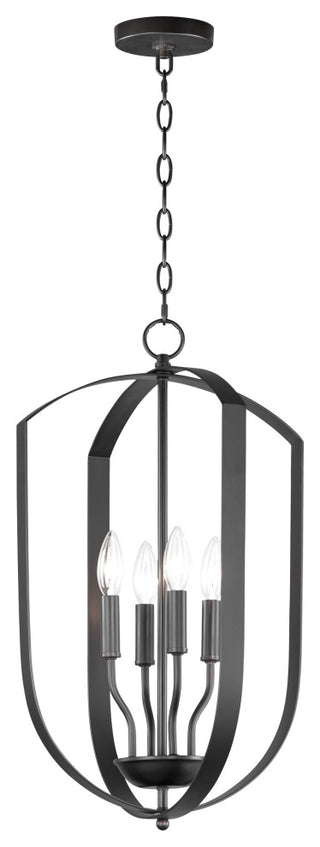 Maxim Lighting Provident 14.5" 4-Light Chandelier, Black, 10034BK