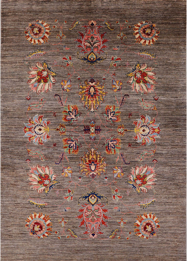 Ahgly Company Indoor Rectangle Mid-Century Modern Area Rugs, 7' x 10'