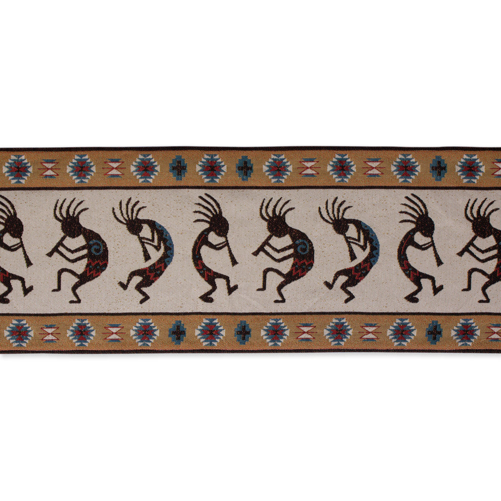 Kokopelli Tapestry Table Runner 13X72