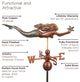 Mermaid With Starfish Weathervane-Pure Copper Hand Finished Multi-Color Patina