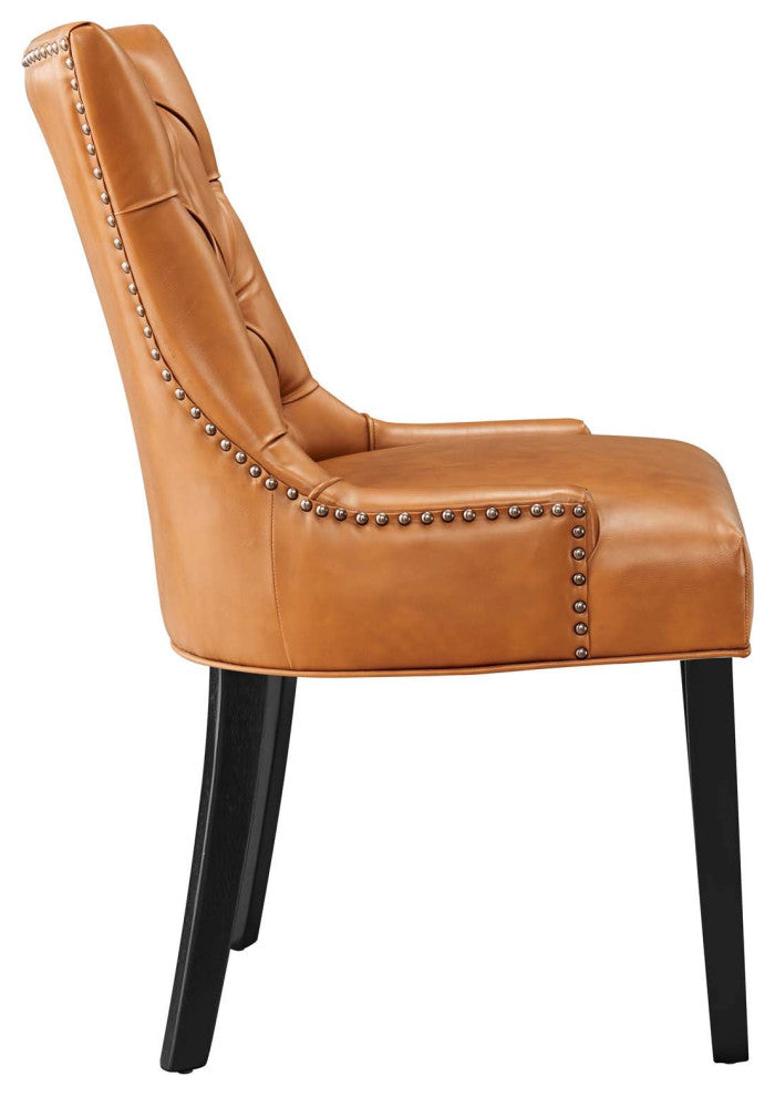 Reggent Faux Leather Dining Chair, Tan