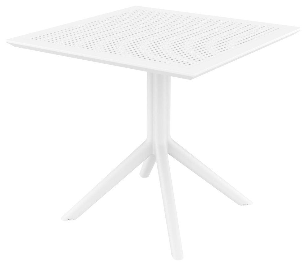 Compamia 31" Sky Square Table, White