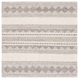 Safavieh Couture Natura Collection NAT102 Rug, Gray/Ivory, 11'x11' Square