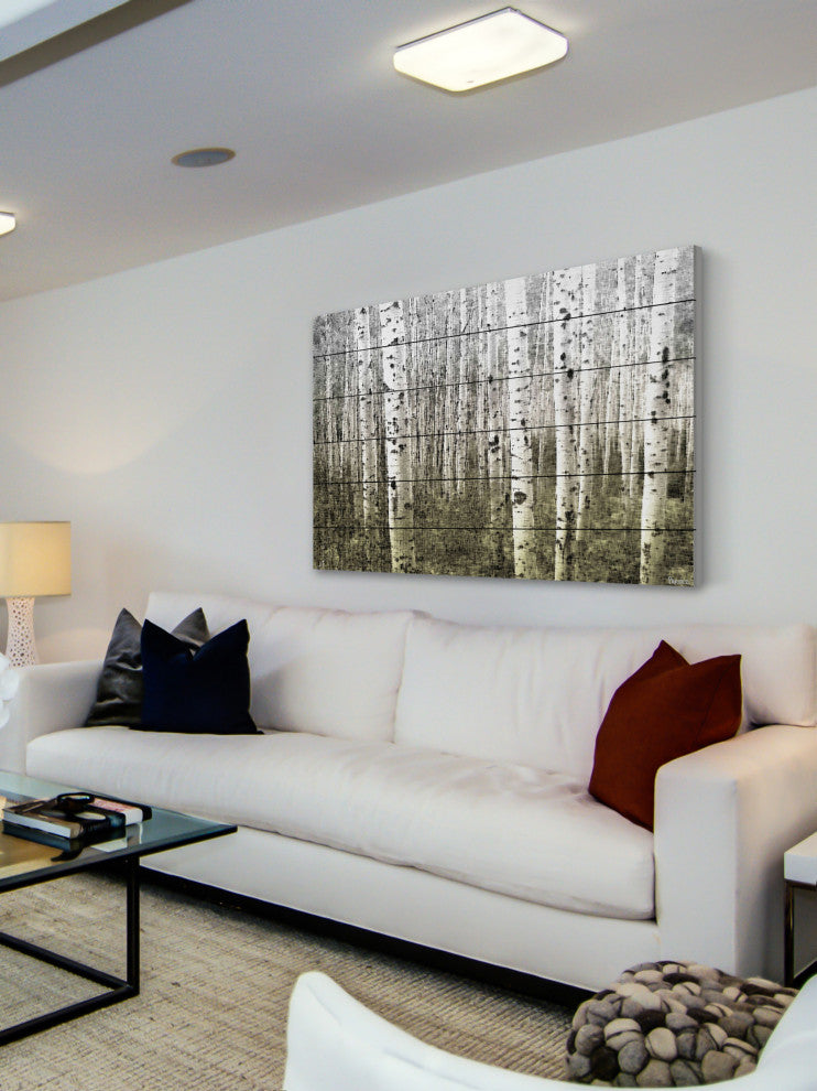 "Aspen Highland" Wall Art on Wood, 45"x30"