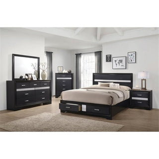 Coaster Miranda 4-piece Eastern King Platform Storage Wood Bedroom Set Black
