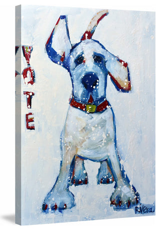 "Vote" Painting Print on Wrapped Canvas, 12"x18"
