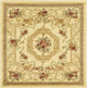 Unique Loom Cream Henry Versailles 4' 0 x 4' 0 Square Rug
