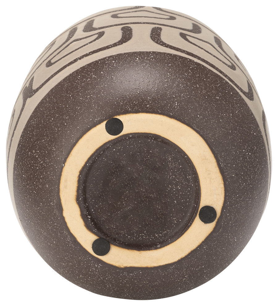 Ceramic 10"H Decoractive Vase, Irish Cream