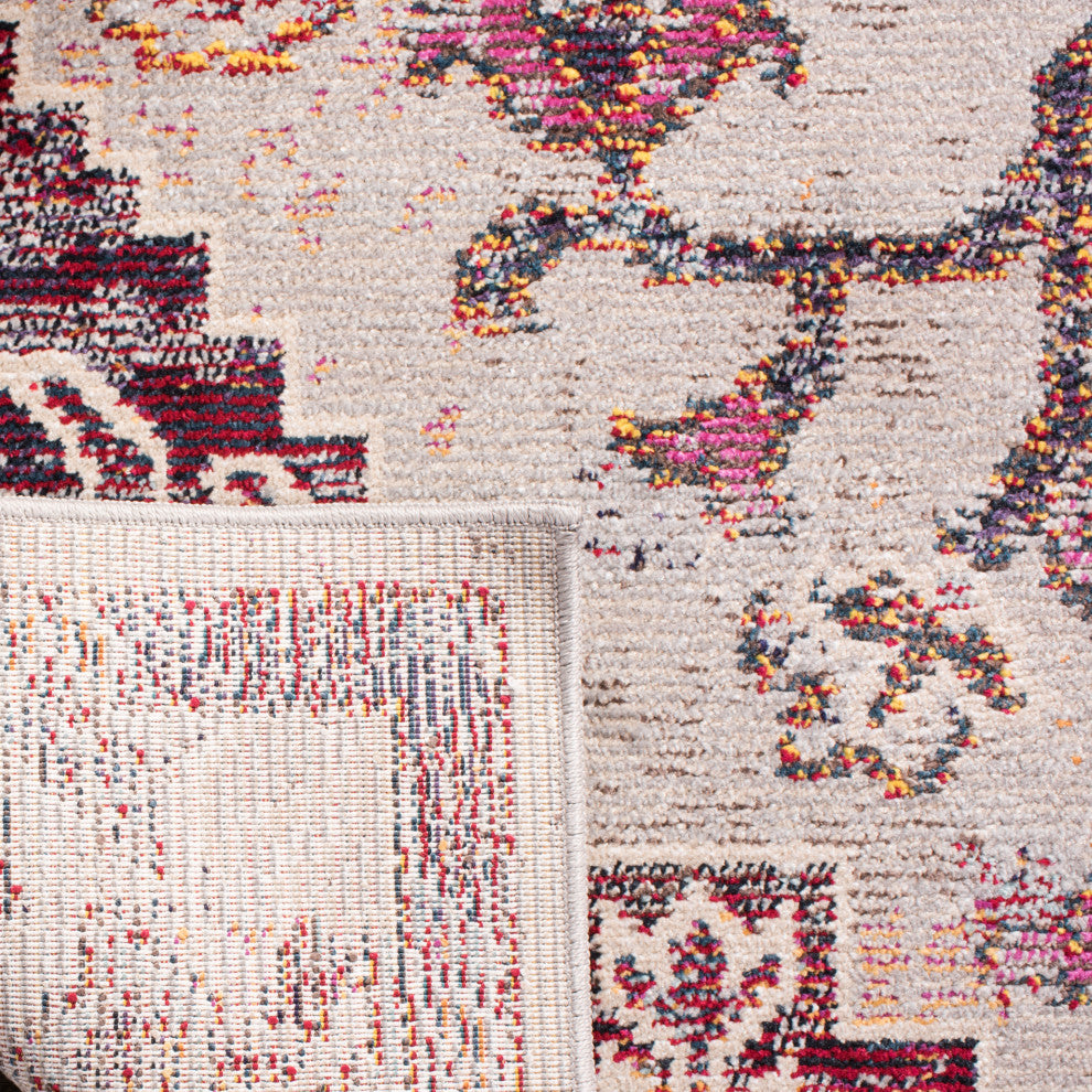 Safavieh Crystal CRS501F Rug, Light Blue/Burgundy, 6'7" X 9'2"