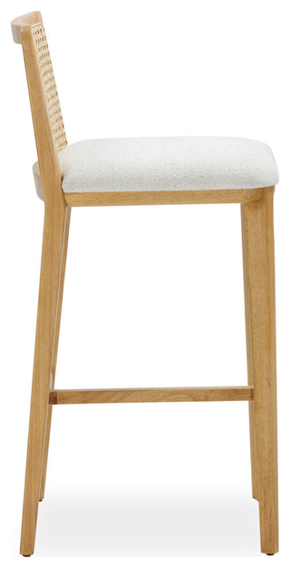 Gerri Performance Tweed and Rattan Counter Stool