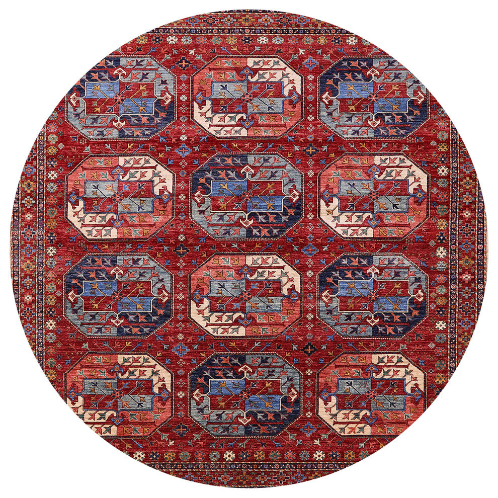 Ahgly Company Indoor Round Mid-Century Modern Area Rugs, 7' Round