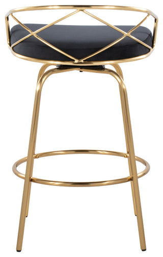 Charlotte Glam 26" Fixed-Height Counter Stool, Set of 2