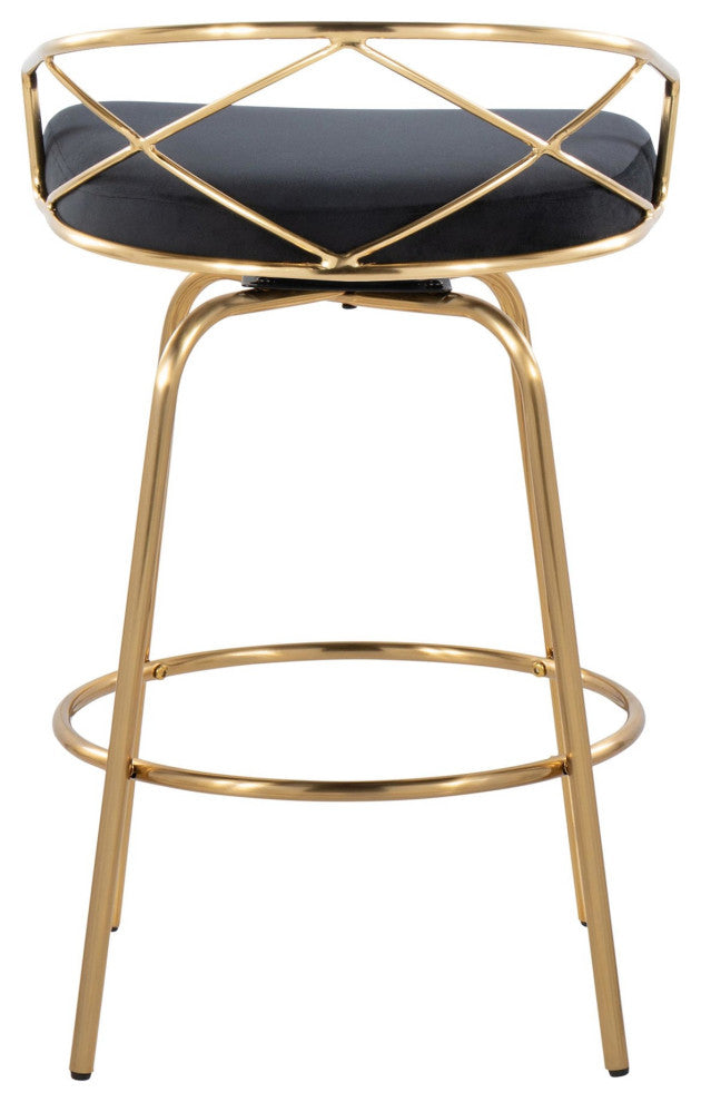 Charlotte Glam 26" Fixed-Height Counter Stool, Set of 2