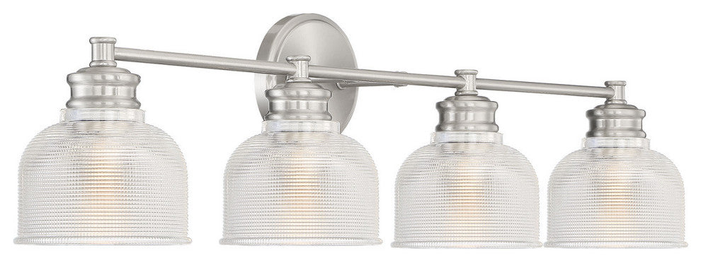 4-Light Bathroom Vanity Light, Brushed Nickel