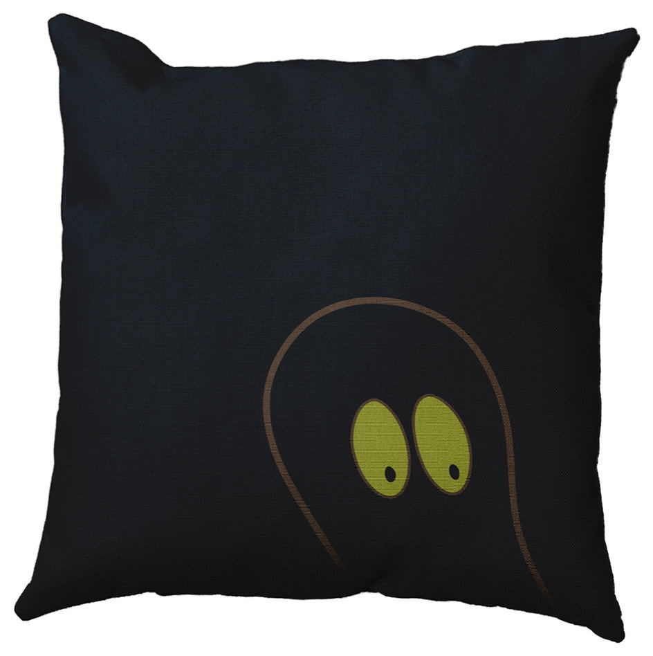 Halloween Ghost Eyes Accent Pillow, Black, 26"x26"