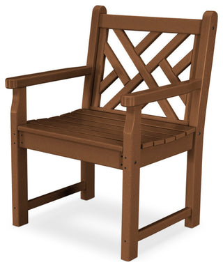 Polywood Chippendale Garden Arm Chair, Teak