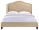 Modern Contemporary Bedroom Queen Bed Frame Beige
