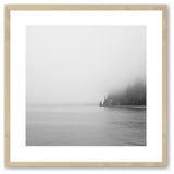 Raw Maple 20" x 20" Foggy Coast Framed Print