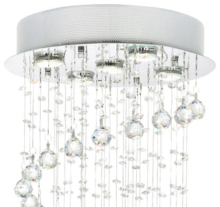 Spiral 5 Light Flush Mount With Chrome Finish