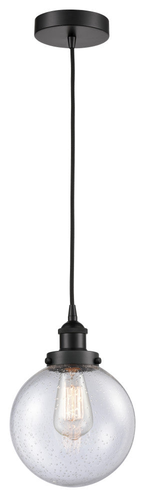 Innovations 616-1PH-BK-G204-8-LED 1-Light Mini Pendant, Matte Black