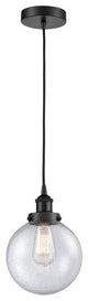 Innovations 616-1PH-BK-G204-8-LED 1-Light Mini Pendant, Matte Black