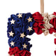 19.25"L Americana Squared Fabric Wreath