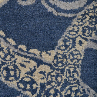 HAND TUFTED WOOL ECO-FRIENDLY AREA RUGS - Square,Blue Beige,Contemporary
