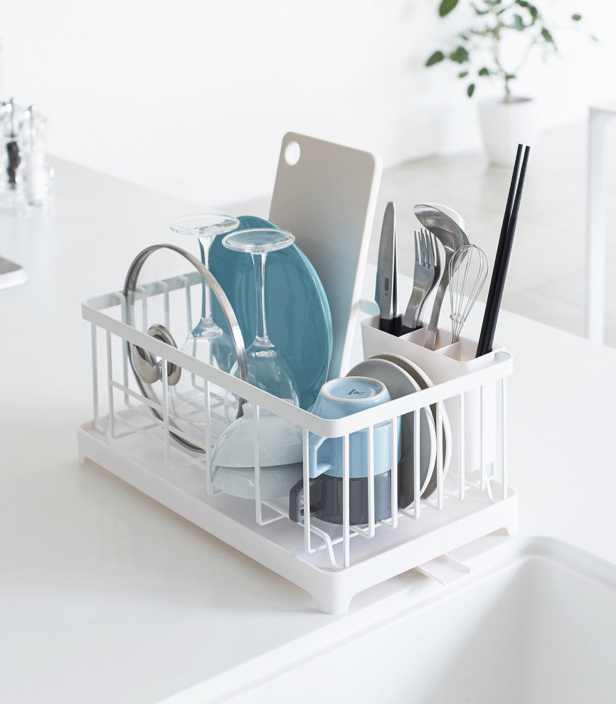 Tower Wire Dish Drainer Rack, White