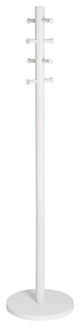 Pillar Coat Rack, White Wood