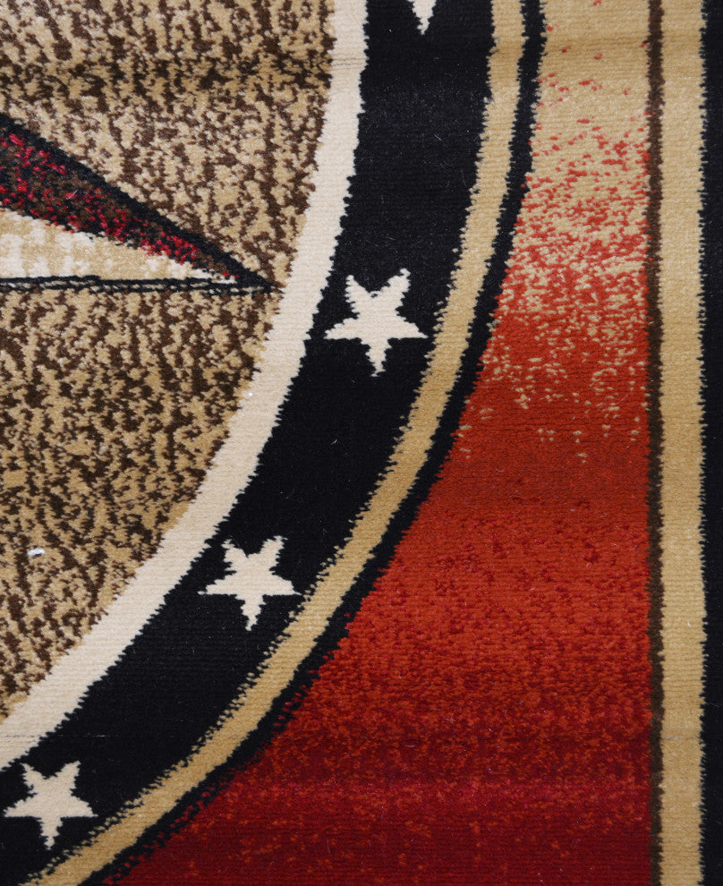 American Destination Amarillo Texas Star Area Rug, 7'10"x9'10"