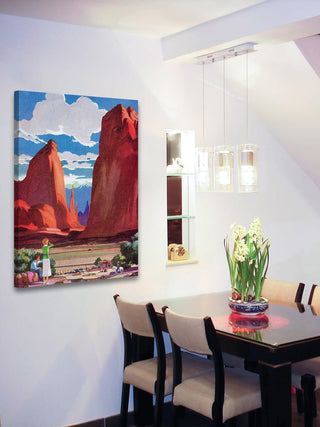 "Red Rocks" Painting Print on Wrapped Canvas