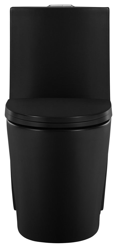 St. Tropez Elongated Toilet, Dual Vortex Flush, Matte Black