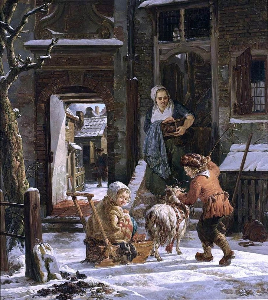Abraham Van I Strij A Winter Scene, 20"x25" Wall Decal Print