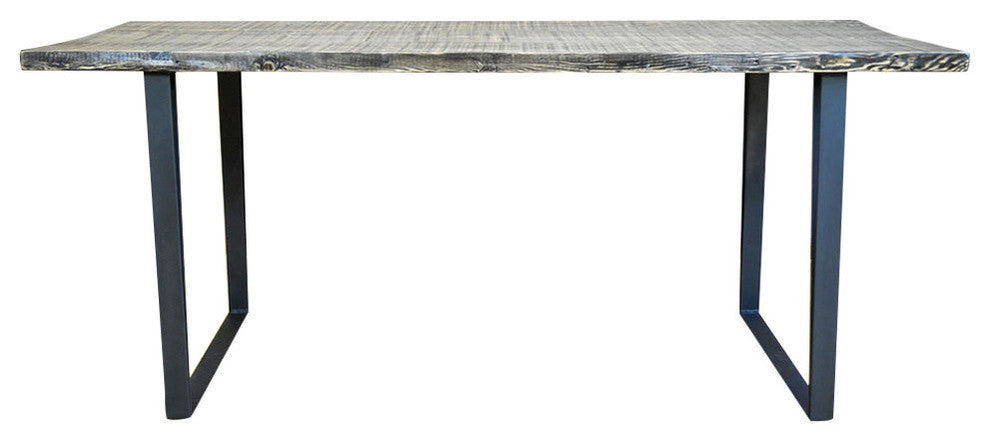 Reclaimed Barn Wood Dining Table Scorched, Endurovar, 36x72x30, Clear Coat