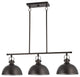 Kira Home Belle 34" Kitchen Island Light, Dome Shades, Swivel Joints, Oil Rubbed