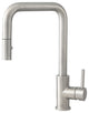 STYLISH Single Handle Pull-Down Dual Mode Kitchen Faucet Stainless Steel Brushed