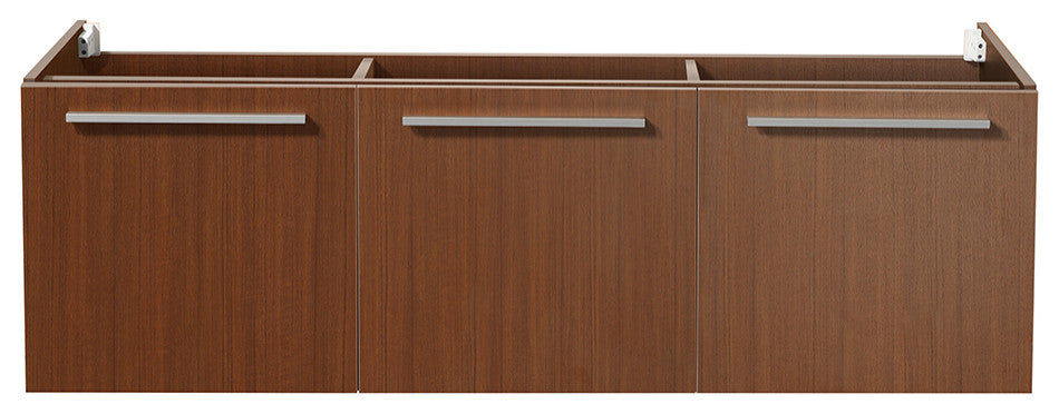 Fresca Vista 60" Teak Wall Hung Single Sink Cabinet
