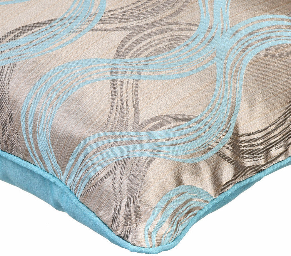 Blue Throw Pillow Covers 16"x16" Silk, Cloud Illusions