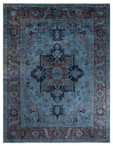 Overdyed, One-of-a-Kind Hand-Knotted Area Rug Gray, 9'0"x11'7"