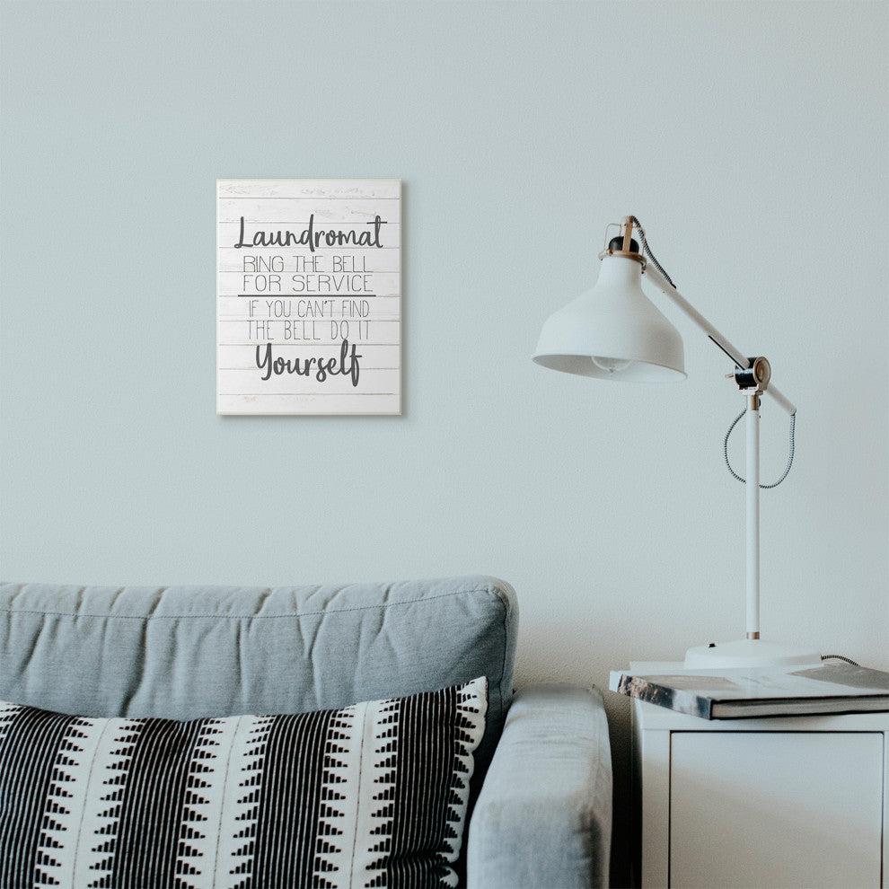 Laundromat Funny Word Bathroom Laundry Black And White , 10"x15"