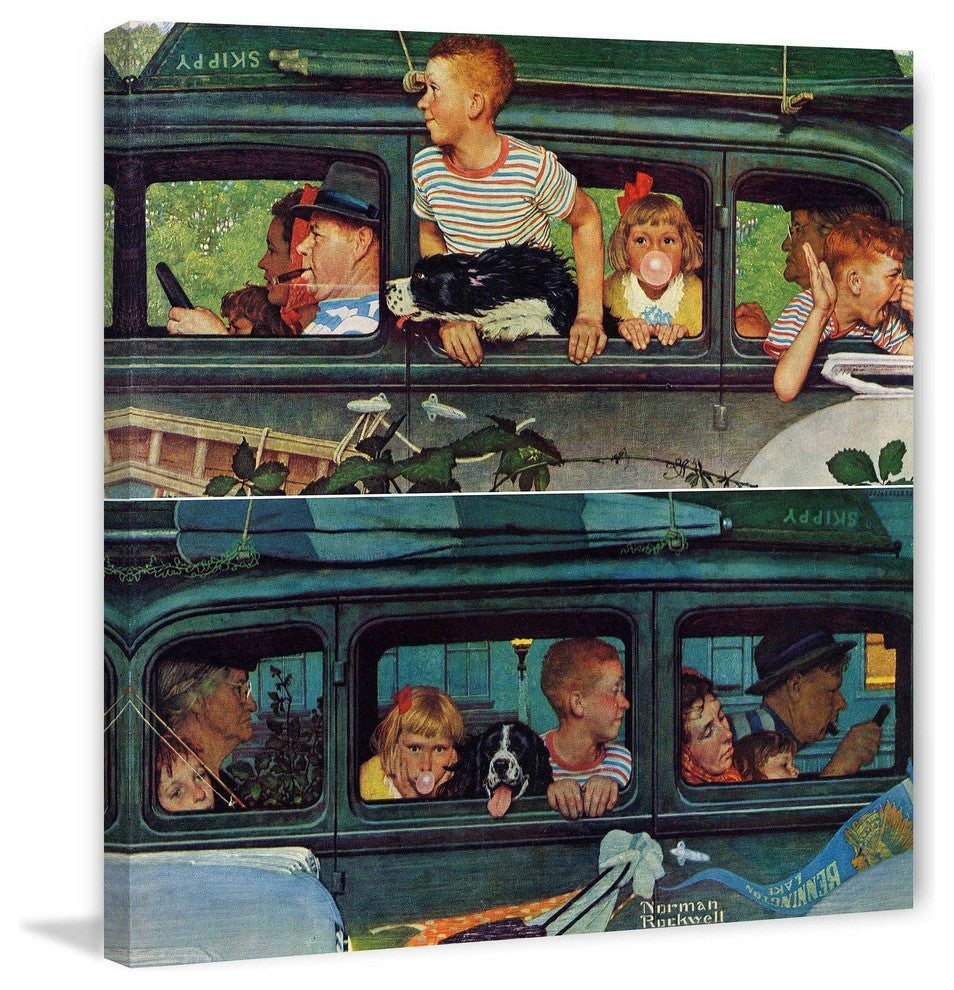 "Coming and Going" Painting Print on Canvas by Norman Rockwell