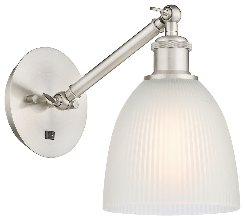 Innovations 317-1W-SN-G381-LED Castile 1 Light Sconce, Brushed Satin Nickel